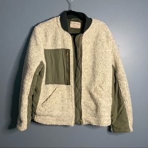 Free People Rivington Sherpa Jacket-Green